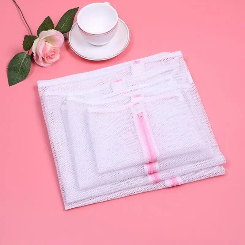 Opvouwbare Wasserij Waszak Ritssluiting Mesh Voor Ondergoed Bra Sok Wasmachine Pouch Kleding Bescherming Netto Waszak 3 Maten