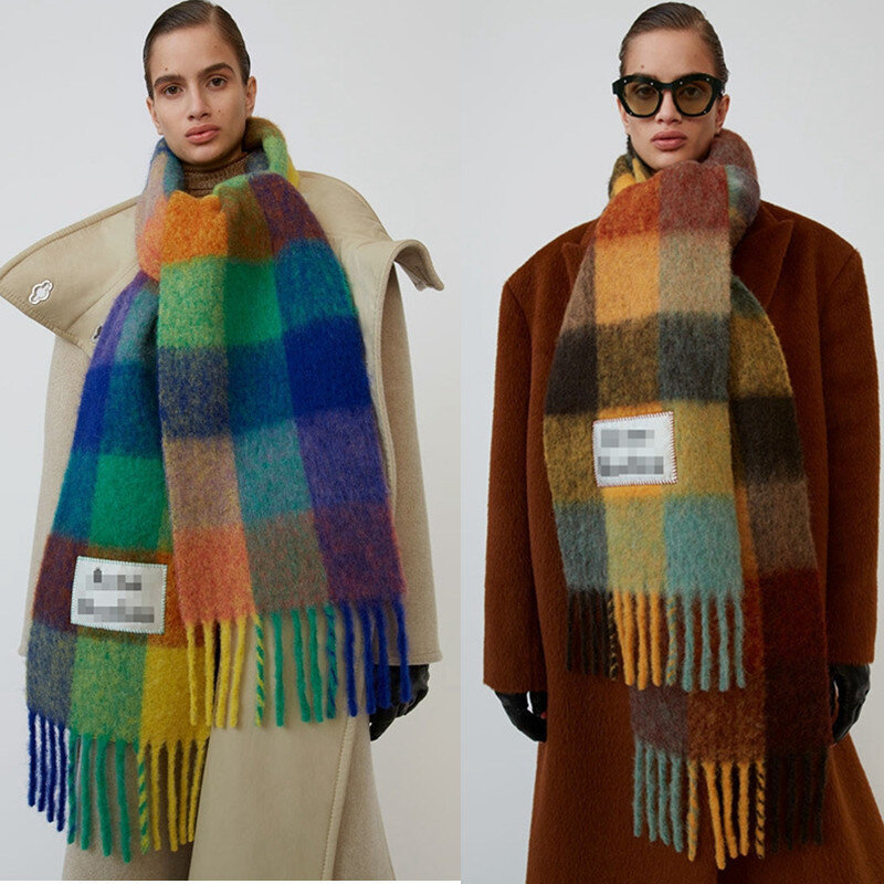 New 2021 AC studios men and women winter scarf Shawl Shawl warm shawl women cashmere blanket cashmere scarf neck scarf