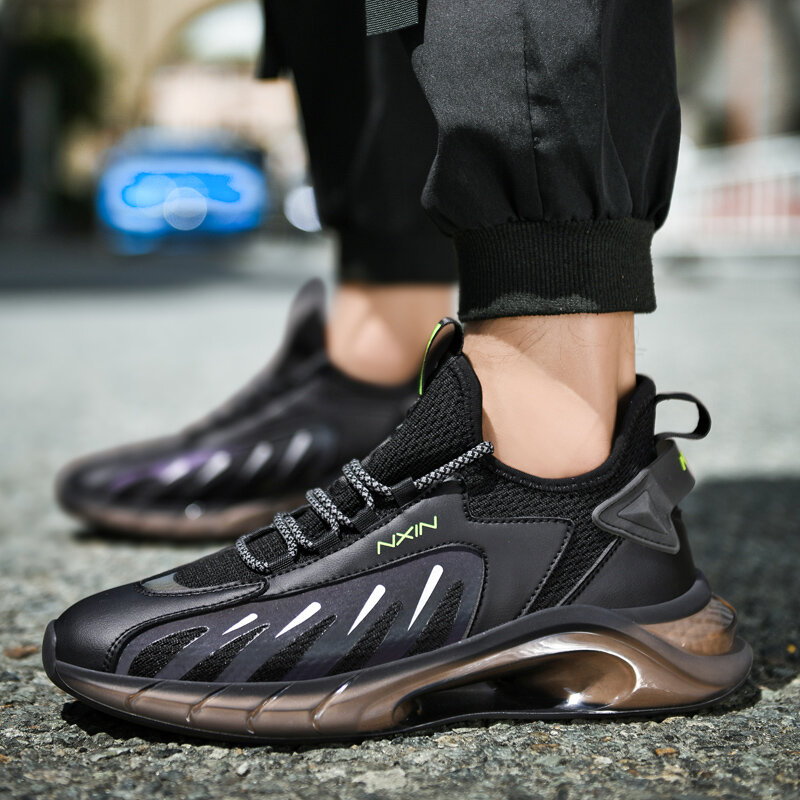 2021 여름 남성 메쉬 캐주얼 레이스 업 스니커즈, 패션 가벼운 통기성 워킹 스니커즈, 야외 편안한 러닝 스포츠 신발