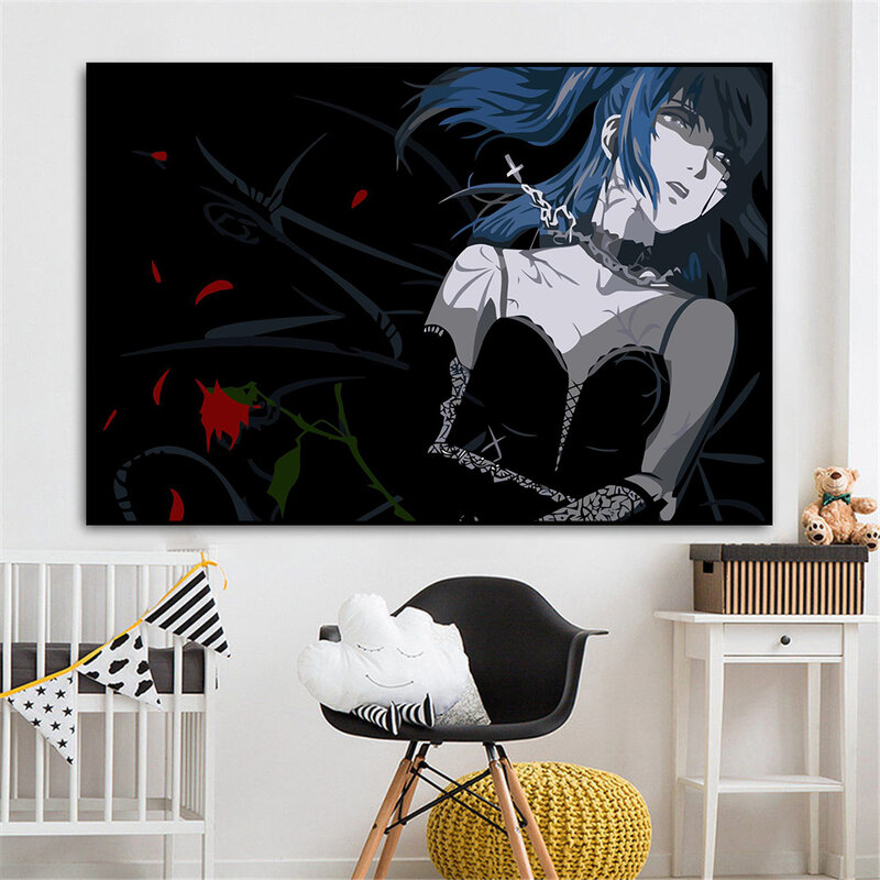 Manga classico giapponese Death Note Poster pittura fai da te By Numbers decorazione domestica adulto dipinto a mano pittura acrilica regalo murale