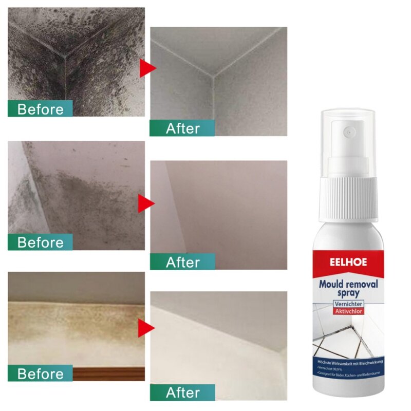 30ml/100ml eelhoe casa removedor de mofo removedor de mofo spray profunda para baixo parede mofo removedor mais limpo caulk gel molde remover