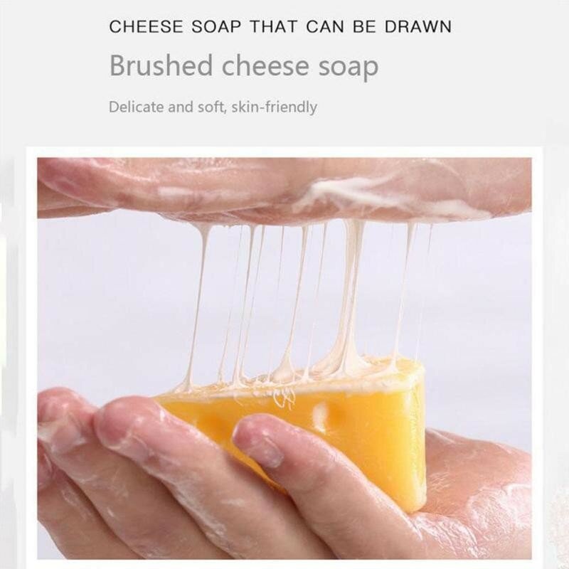 Cheese Sea Salt Soap Cleansing Body Cleansing Mites Control Brushed Skin Plant  Oil Products Soap Care Q0S0