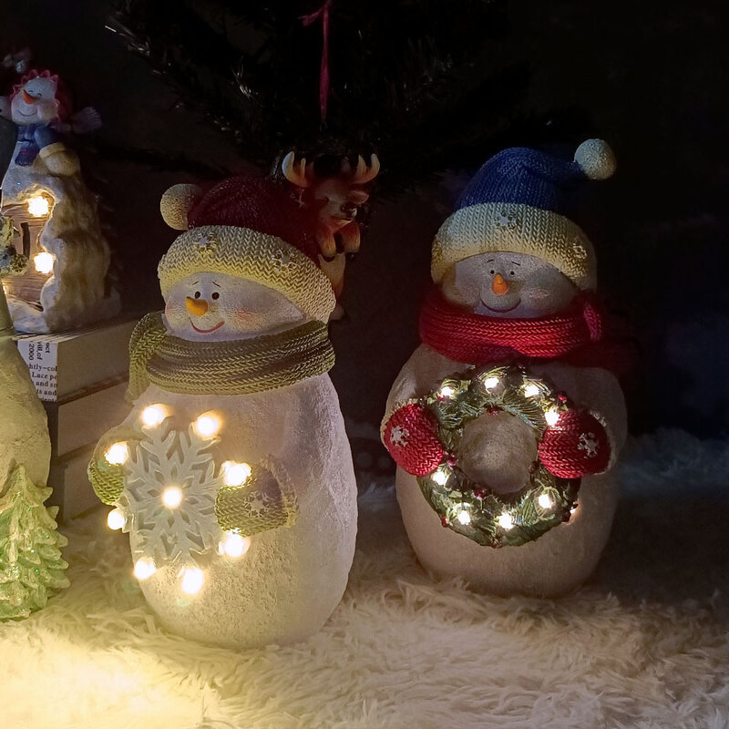북유럽 스타일 럭셔리 크리스마스 장식 크리 에이 티브 빛나는 선물 홈 수 지 공예 룸 장식