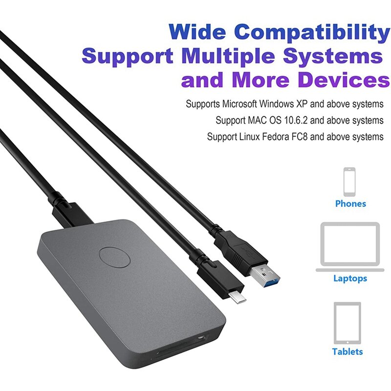 CFexpress – lecteur de carte mémoire Portable USB 3.1 Gen 2, 10Gbps, Type B, adaptateur en aluminium, CFexpress