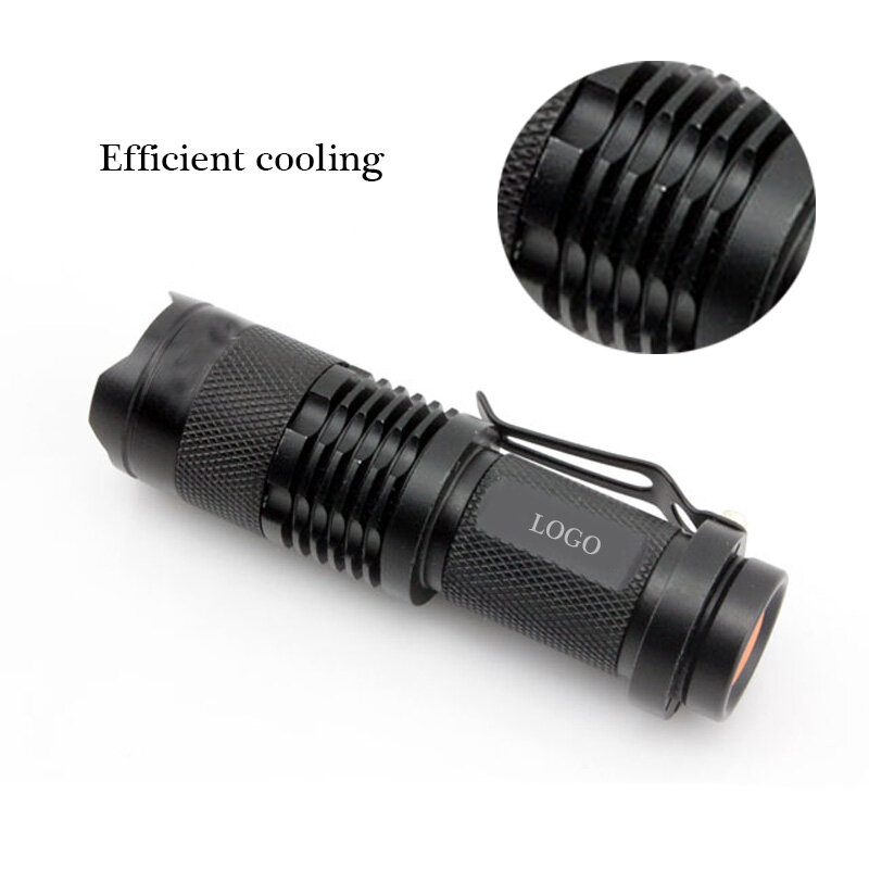 Powerful 2000LM Tactical Flashlights Portable LED Camping Lamps 3 Modes Zoomable Torch Light Lanterns Self Defense