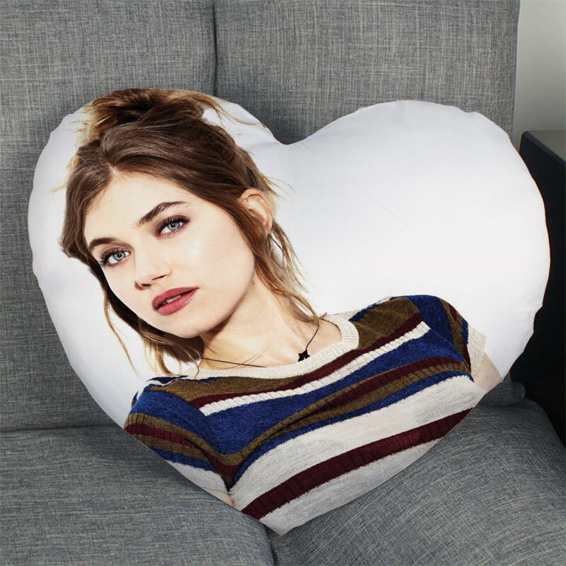 Imogen poots travesseiro desliza forma do coração travesseiro cobre cama confortável almofada/bom para o sofá/casa/carro de alta qualidade fronhas