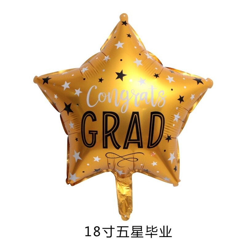 1 Chiếc 18Inch Congrats Grad Heli Bóng Bay Trở Lại Trường Học Tốt Nghiệp Giấy Bóng Trang Trí Tiệc Sinh Nhật
