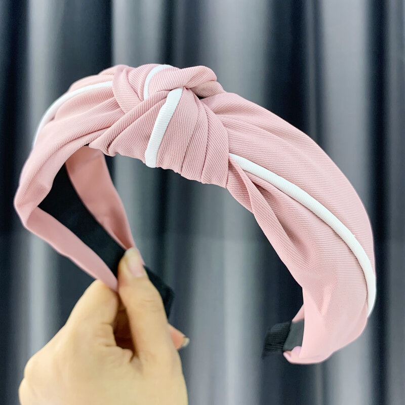 Чэнь Ян атласная полосатая повязка на голову, повязки с узелком для девочек, Новый Дикий ободок для волос FG1913