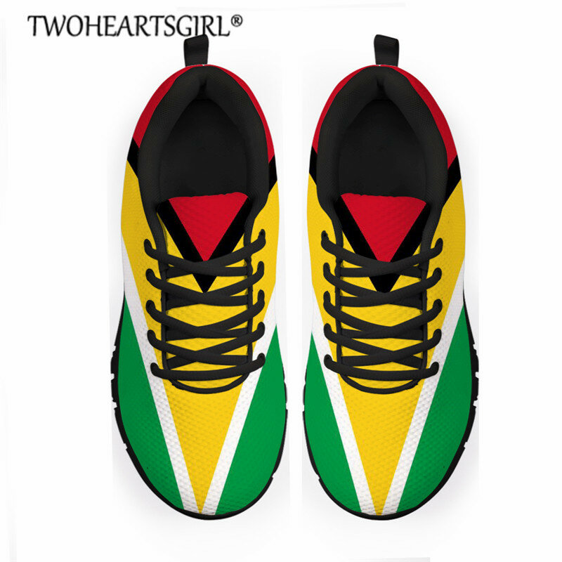 Twoheartsgirl 자메이카/브라질 플래그 3D 인쇄 남자 스 니 커 즈 봄 통기성 플랫 Vulcanized 신발 유행 워킹 신발