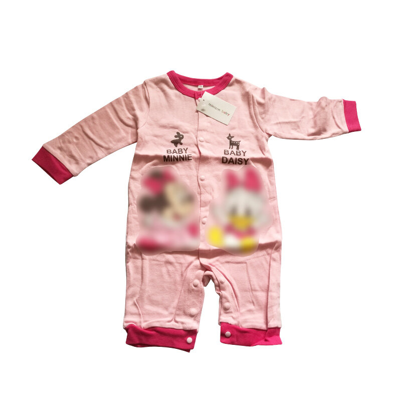 Risunnybaby Anak Satu Potong Baju Monyet Katun Setelan Kartun Musim Semi dan Musim Gugur Penebalan Lucu Anak Satu Potong Baju Monyet Pakaian