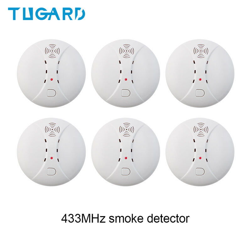 TUGARD S10R+S10 433MHz Wireless Smoke Detector Fire Sensor Accessories Smoke Grenade Equipment For Home Security Alarm System