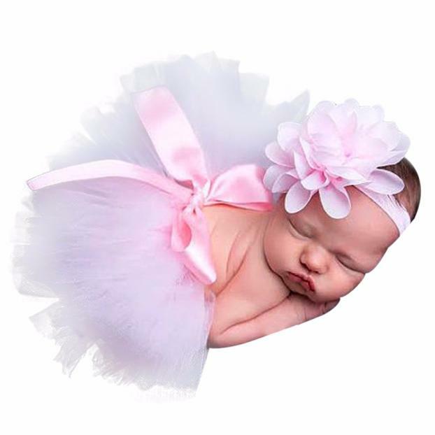 Bebê recém-nascido meninas fotografia adereços infantil traje roupa bandana princesa tutu saia do bebê bebês meninas fotografia adereços