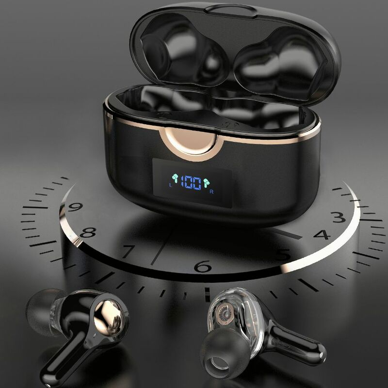 TWS Dynamische Kopfhörer 2 Treiber Moving Coil Drahtlose Ohrhörer Bluetooth 5,1 4 Mikrofon Kopfhörer Touch Control Hifi Kopfhörer