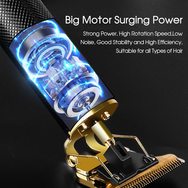 Мужской Электрический триммер для волос Boi, мощный водонепроницаемый триммер с ЖК-дисплеем, зарядка через USB, для мужчин, 0 мм