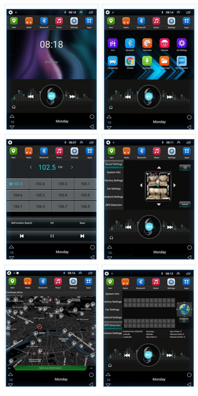 Autoradio Android type Tesla, Navigation GPS, BT, WiFi, mirrorlink, lecteur multimédia stéréo pour voiture Lada X RAy (2015 – 2019)