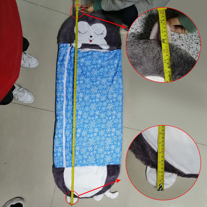 어린이 침낭 봉제 인형 베개 소년 소녀 따뜻한 부드러운 게으른 아이 sleepsacks 아기 만화 수면 자루 생일 선물