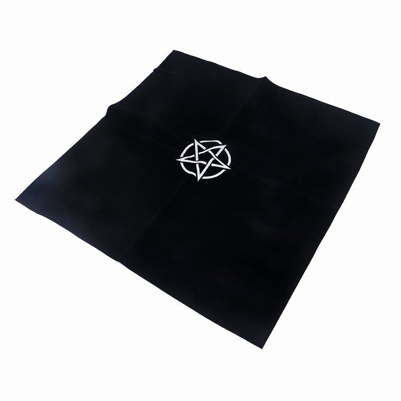 Alta qualidade tarot especial toalha de mesa flanela preta toalha de mesa jogo de tabuleiro hdivination toalha de mesa 49*49 cm