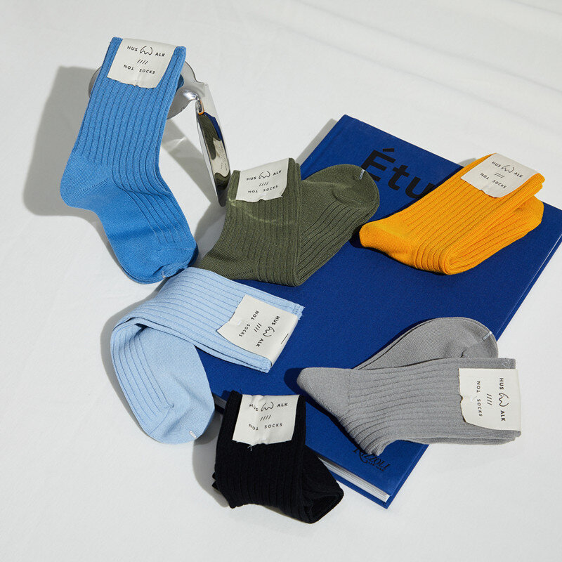 Chaussettes en coton doux et respirantes pour femmes, nouvelle collection, couleur bonbon, automne hiver, japonais, coréen, Harajuku, décontracté