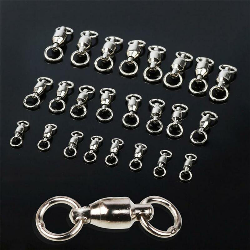 75% Discounts Hot!30Pcs Fishing Swivel Rings Simple Stainless Steel Hook Connector