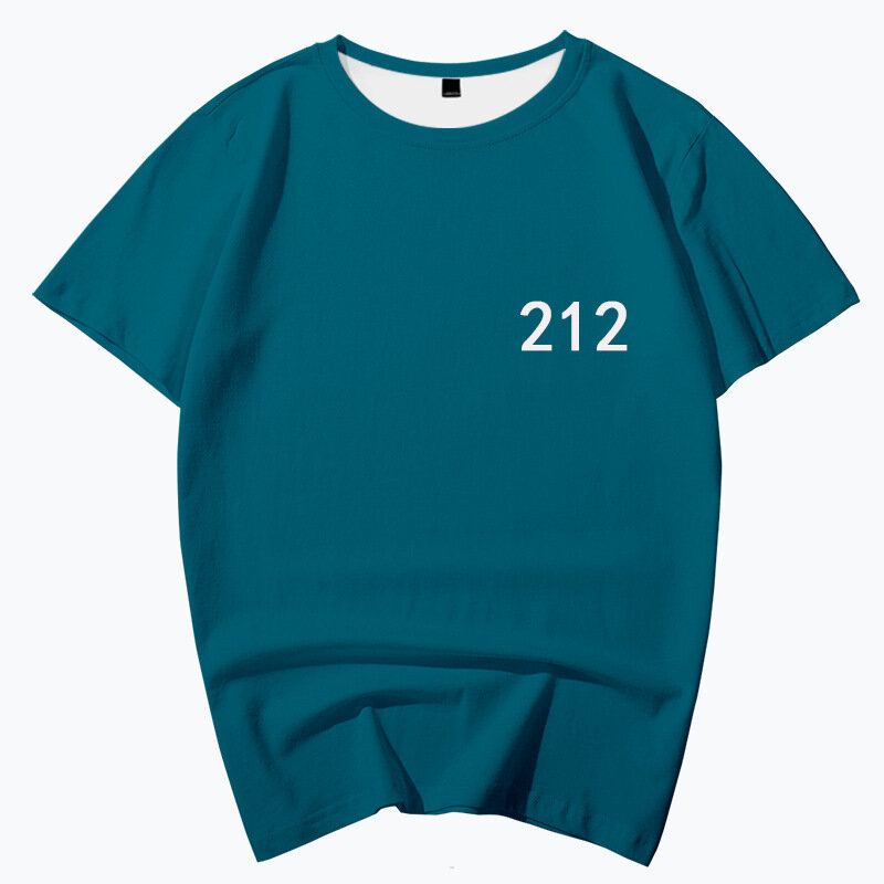 Tintenfisch Spiel Cosplay Kostüm T-shirt Kurzarm Li Zhengjae Gleiche Druck 456 218 Tops Männer Frauen Sommer Mode Casual Kühlen T Shirt