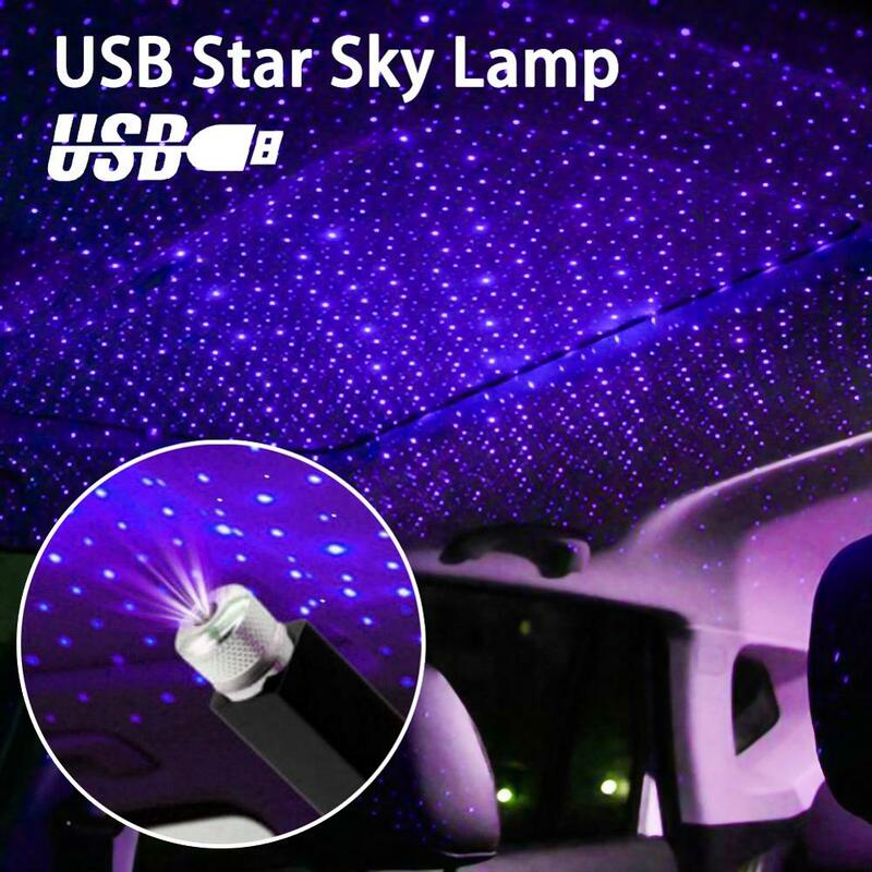 Галактическая лампа, USB, светодиодная атмосфера автомобиля, окружающая звезда, Освещение DJ, RGB, красочная музыкальная звуковая лампа, рождес...