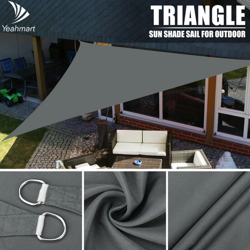 NEW TY Heavy Waterproof Shade Sail Sun Canopy Cover Trilateral/Triangle 5x5x5M/2x2x2M Garden Yard Awnings Car Sunshade Cloth