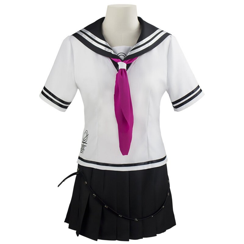 Perruque de Costume de Cosplay pour femmes et filles, Anime Super Dangan Ronpa 2 Danganronpa Ibuki Mioda, uniforme scolaire Jk, ensemble de jupe de Costume de marin