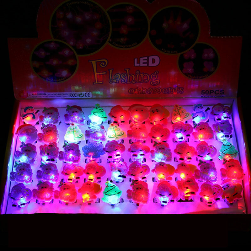 Luminous rings new kid's toys flash gifts LED cartoon lights glow in the dark toys for childs playing in night Action Toy
