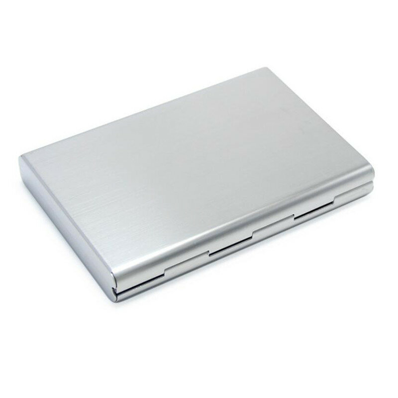 Moda de alumínio antimagnético titular do cartão de metal dos homens das mulheres rfid cartão de crédito titular do cartão de visita organizador bolsa carteira