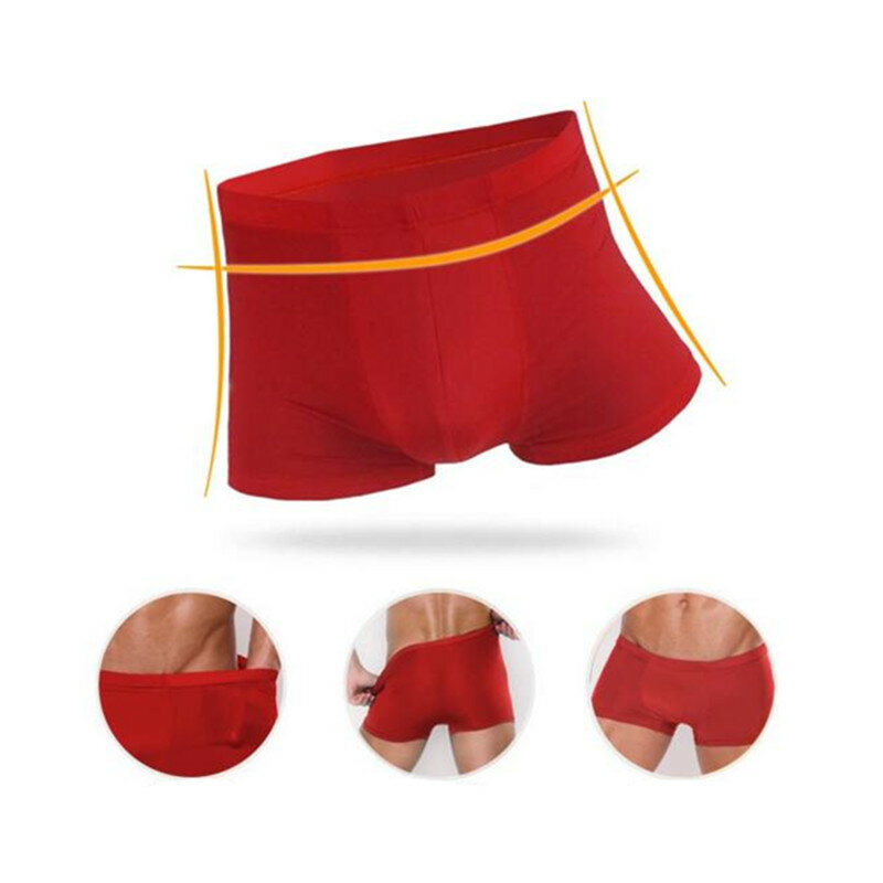 Sexy Men Quick Dry Ultra-thin Stealth No Trace Breathable Ice Silk Underwear Ice Silk Boxers U Convex Pouch Shorts Panties