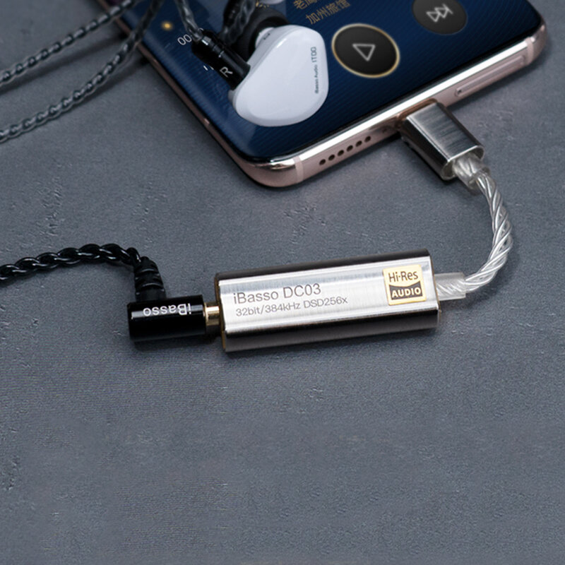 Tipo-C a 3.5mm Per Cuffie Amplificatore Adattatore per iBasso DC03 DAC USB per Android PC ipad HiFi HiRes cavo Adattatore