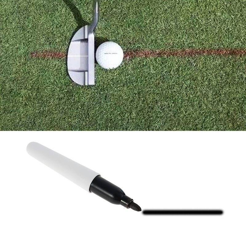 1 Buah Bola Golf Line Klip Liner Marker dengan Pena Tanda Template Menggambar Keselarasan Tanda Tanda Alat Menggambar Tanda Keselarasan alat