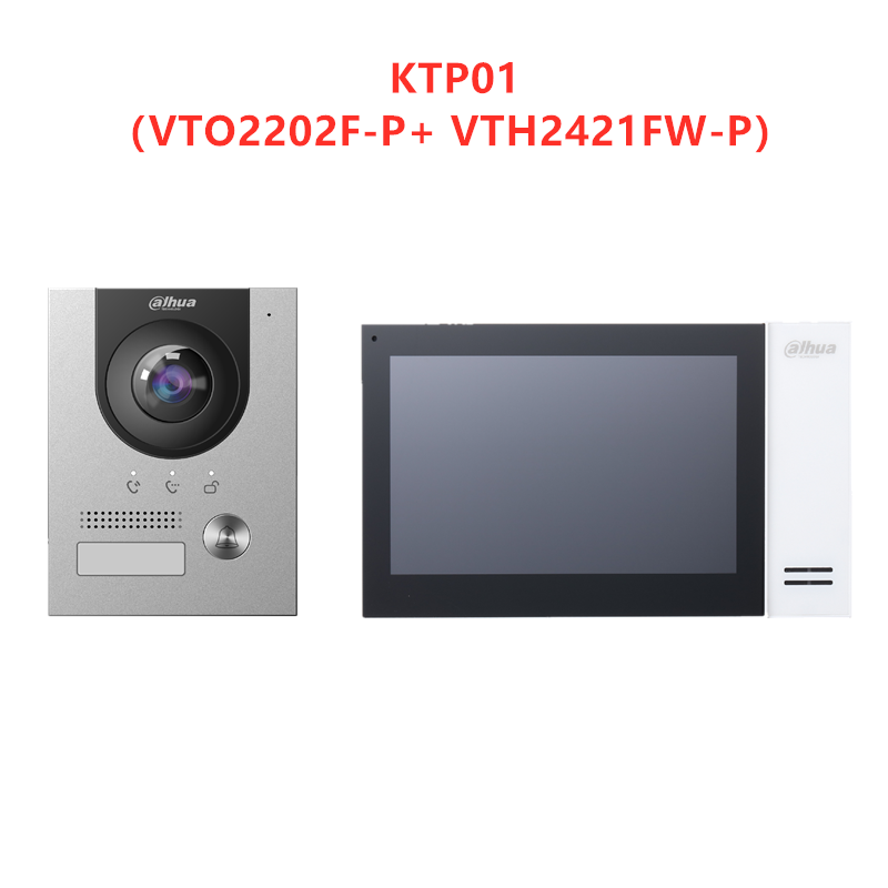 Dahua VTO2202F-P VTH2421FW-P Ip Villa Outdoor Station Indoor Monitor Ip Kit Deurbel Ondersteuning Poe Video Deurbel Accessoire