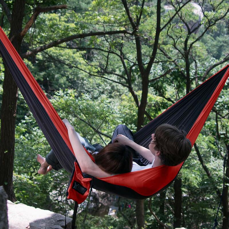 Ultraleve acampamento ao ar livre náilon hammock sono balanço árvore cama jardim quintal mobiliário pendurado dupla rede cadeira hangmat