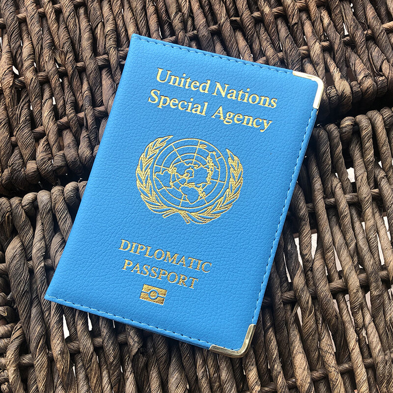 Funda de pasaporte para hombre y mujer, cubierta de pasaporte de la agencia especial de Las Estados Unidos, porta pasaporte