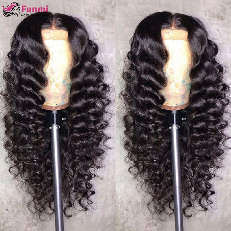 Loose Deep Wave Lace Front Human Hair Wigs For Black Women 13x4 Lace Frontal Wig 4X4 Lace Closure Wigs Prelucked Remy Hair