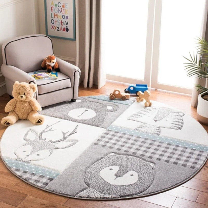 Children's Cartoon Carpet Living Room Decoration Carpet Bedroom Carpet Decoration Salon Alfombra Doormat Baby Crawling Mat Rugs