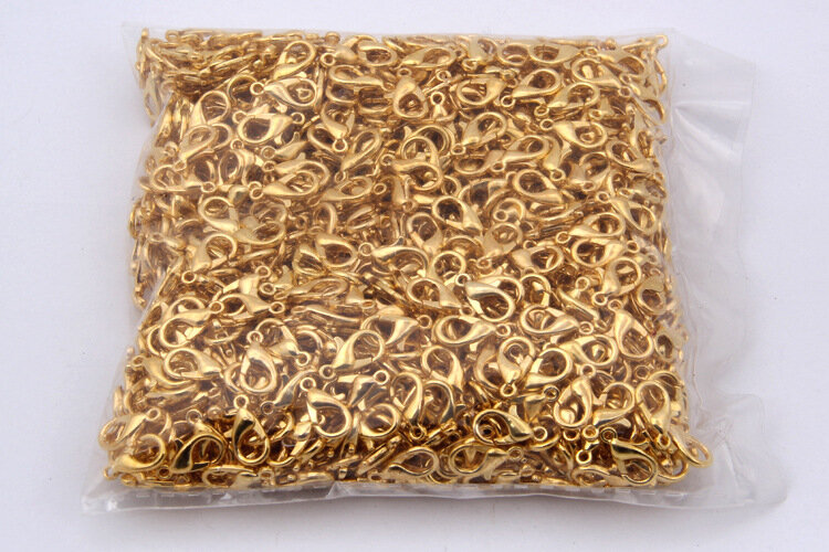 100 pçs ouro metal lagosta fechos pulseiras conectores ganchos fivela charme materiais para diy jóias que fazem suprimentos acessórios