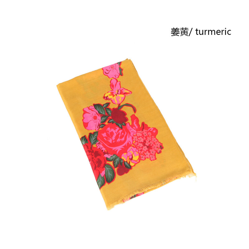 Bufanda de algodón con estampado Floral para mujer, chal de protección solar, chal de aire acondicionado, 180x90cm