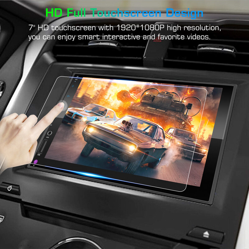 Reproductor multimedia para coche, radio con Apple Carplay para vehículo, mp5 con Android, 2 dines, pantalla táctil, USB, Bluetooth, Mirror link, autorradio, 7 pulgadas, ideal para Toyota y Nissan