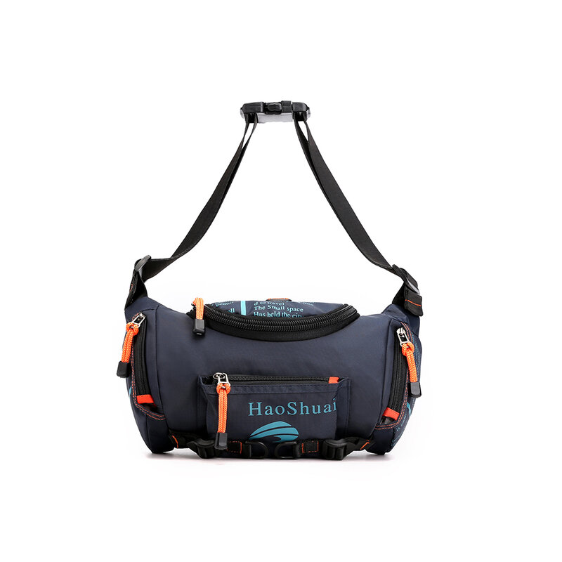 Men's Outdoor Waterproof Oxford Men's Belt Fanny Pack Shoulder Messenger Bag Large Capacity Travel Bum Sling Chest Waist Bags