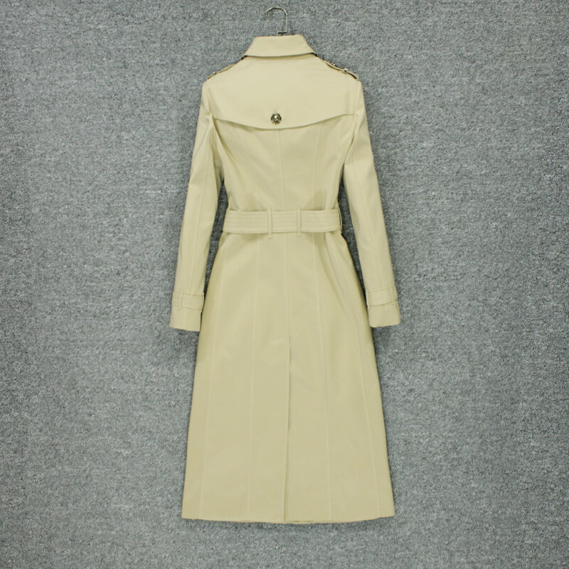 Пальто от пыли Pop paragraph женское выше колена, в британском стиле, роскошная модная темпераментная одежда, большой размер, осень 2021