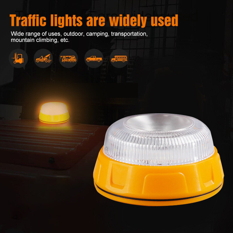 Carro de emergência flares v16 roadside segurança flash luz magnética led strobe luz para tráfego segurança luz de advertência farol do carro lâmpadas