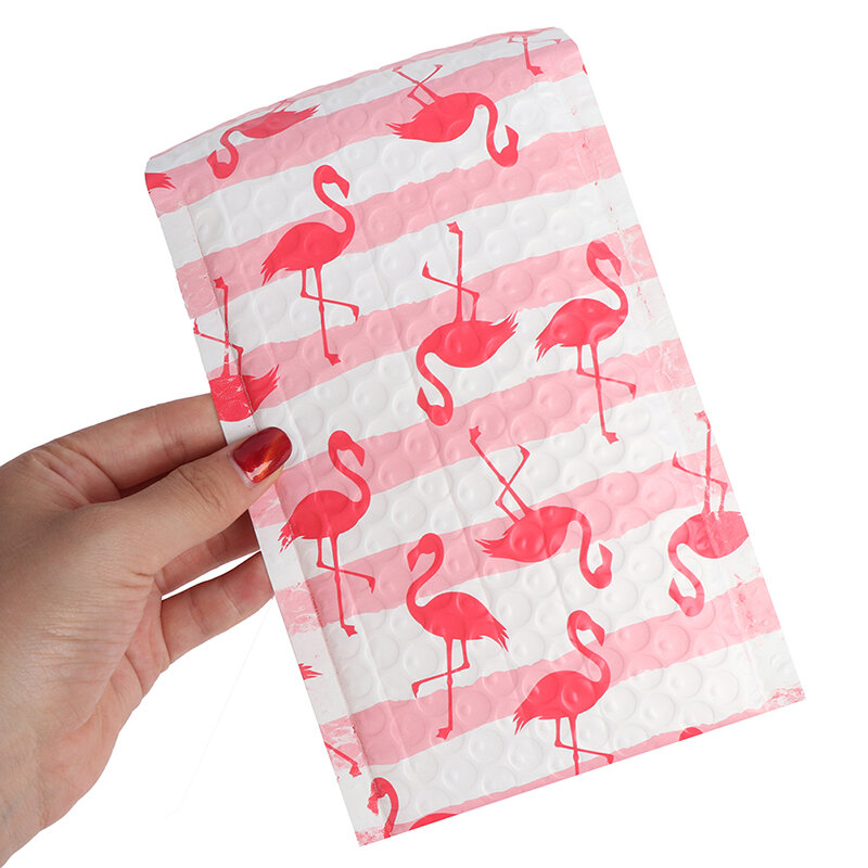 Enveloppes de courrier à bulles Flamingo, 125x180mm 5x6 pouces, 10 pièces, sac de courrier à fermeture automatique