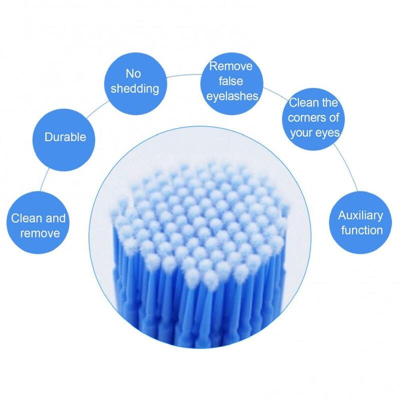 100 pces micro escova descartável cílios extensão individual lash remoção cotonete micro escova para ferramentas de extensão de cílios