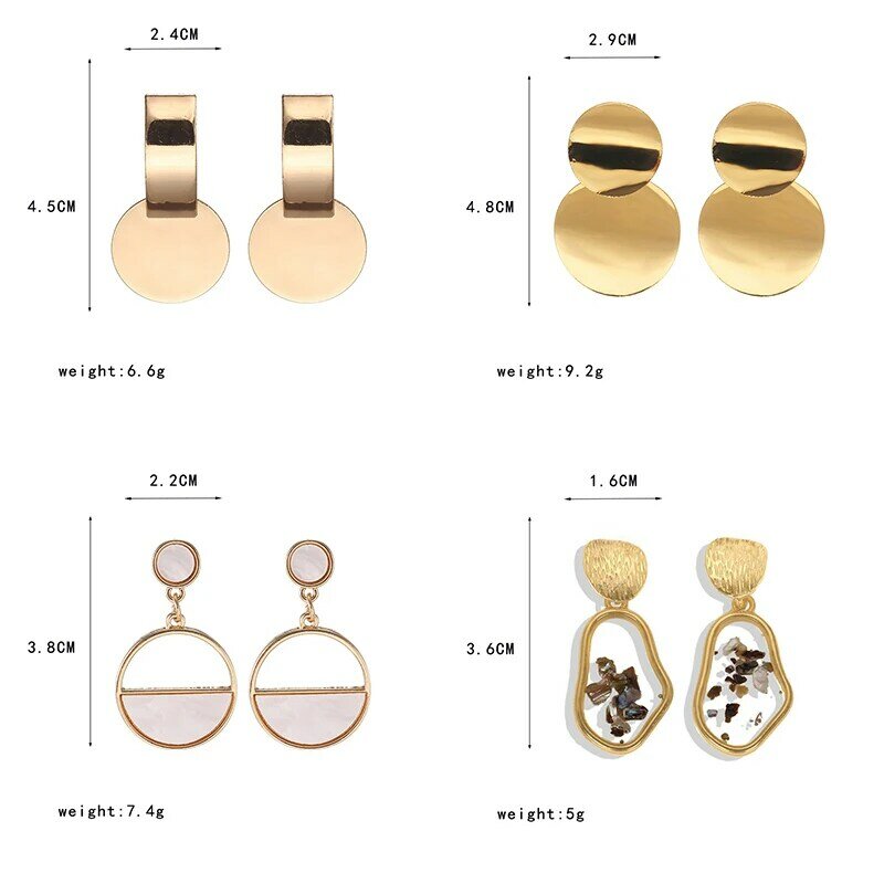 Moda kreatywne kolczyki 2020 duże geometryczne okrągłe kolczyki dla kobiet huśtawka do zawieszenia kolczyki nowoczesne kobiece kolczyki biżuteria