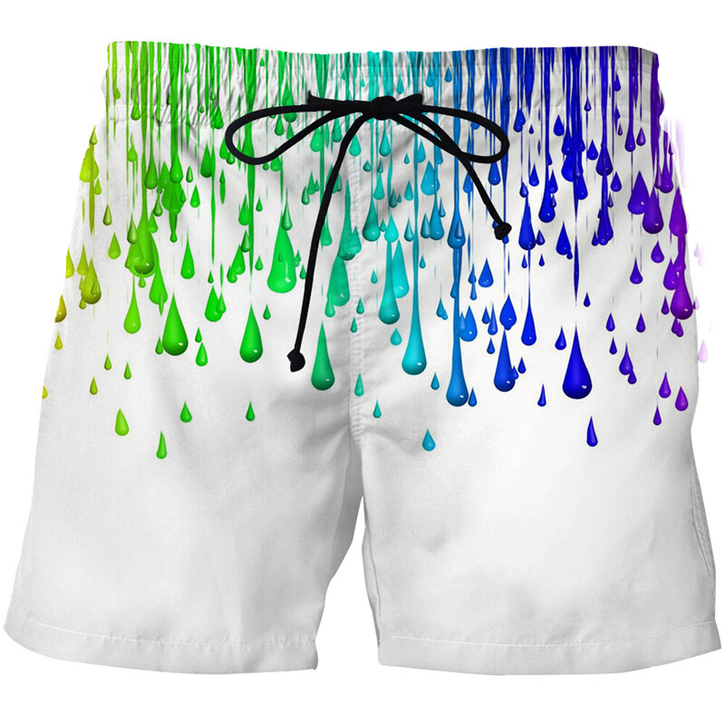 Летние новые стильные мужские пляжные брюки с 3D-принтом, модные повседневные пляжные шорты, свободные шорты для плавания, Размер 6XL