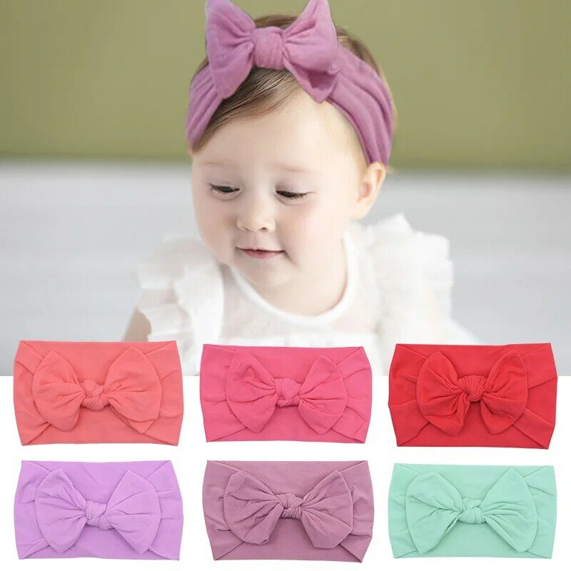 Bebé sombreros turbante anudado arco elástico banda de pelo para bebé recién nacido accesorios para el pelo de bebé ducha niño niña regalos apoyos de la foto