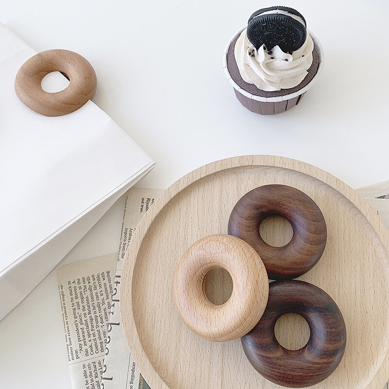 Donuts serie Clip de cierre Clip de papel bolsa con Clip para aperitivos decoración creativa objeto
