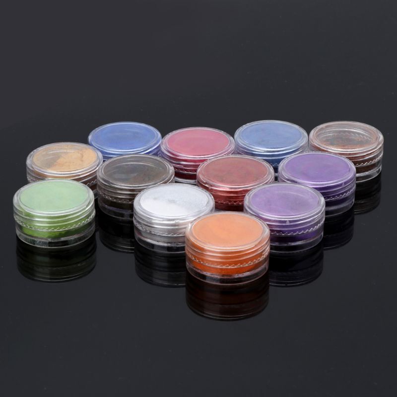 12 scatola di Melma Colorante In Polvere di Mica Perla Pigmento Coloranti Candela del Sapone di Gioielli In Resina